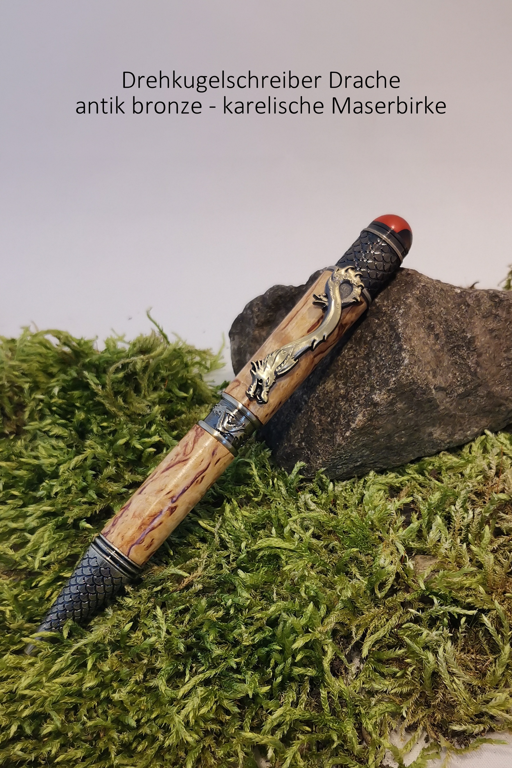 KS Drache antik bronze karel. Maserbirke