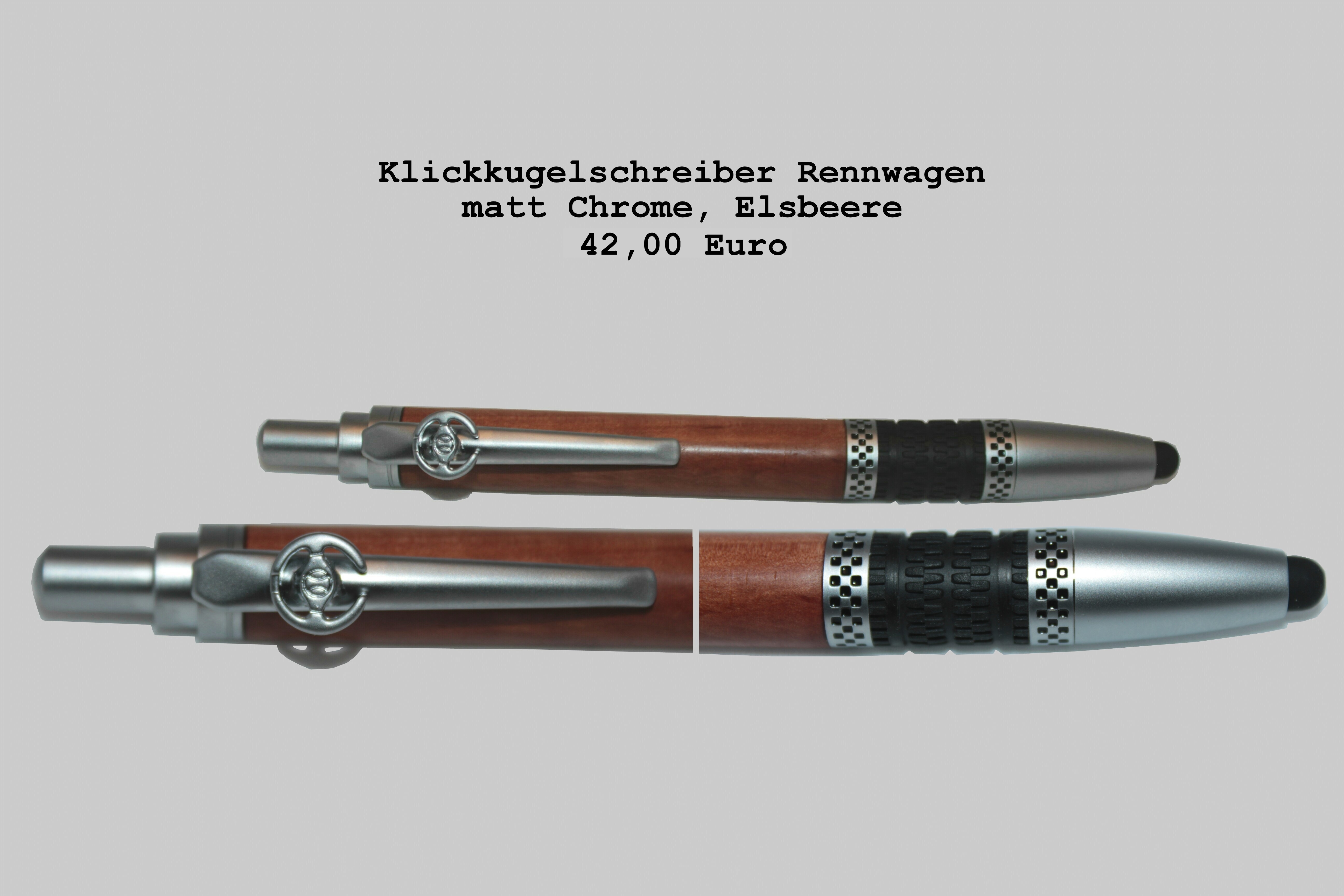 KS Rennwagen matt Chrom Elsbeere