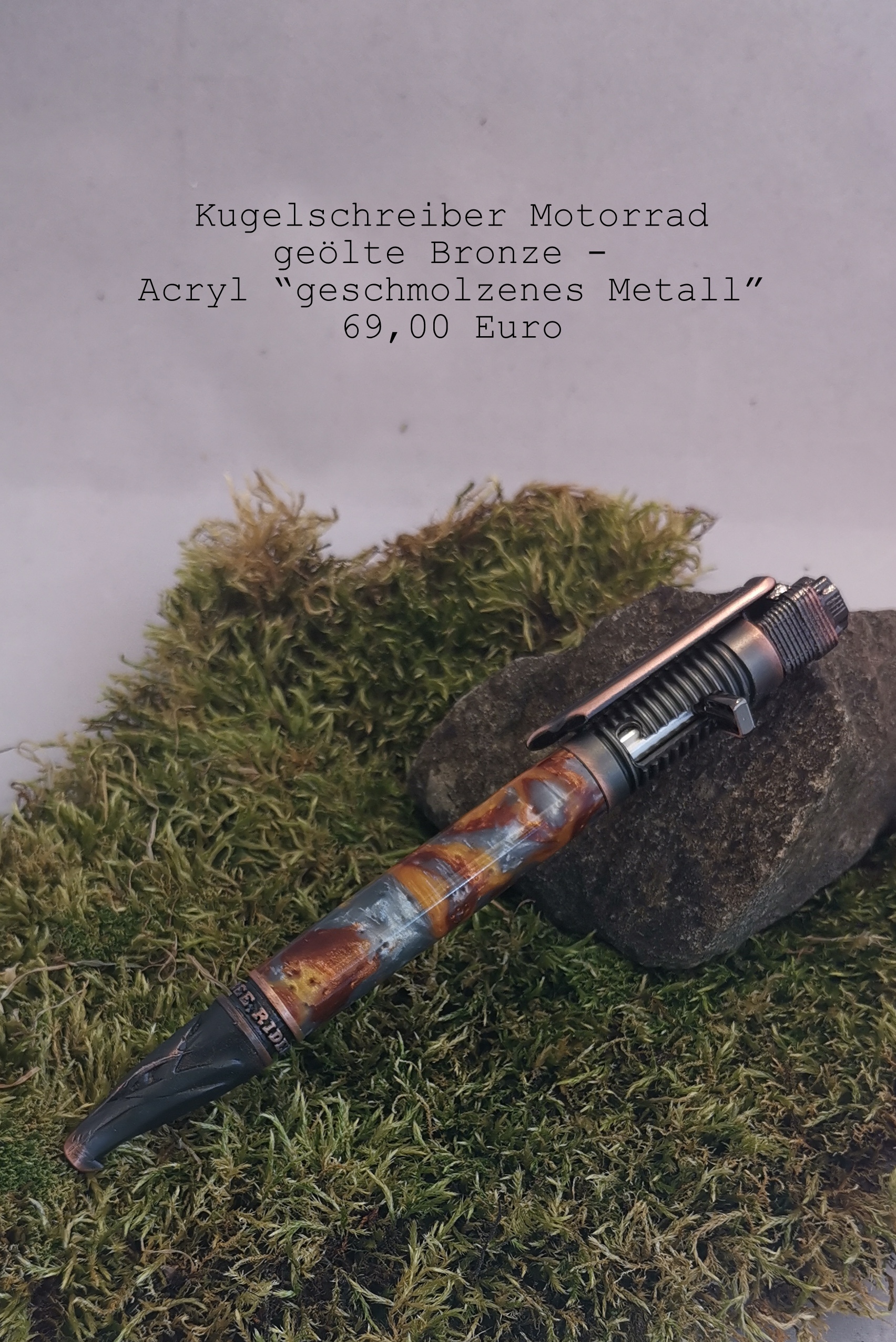 Motorrad geölte Bronze Acryl